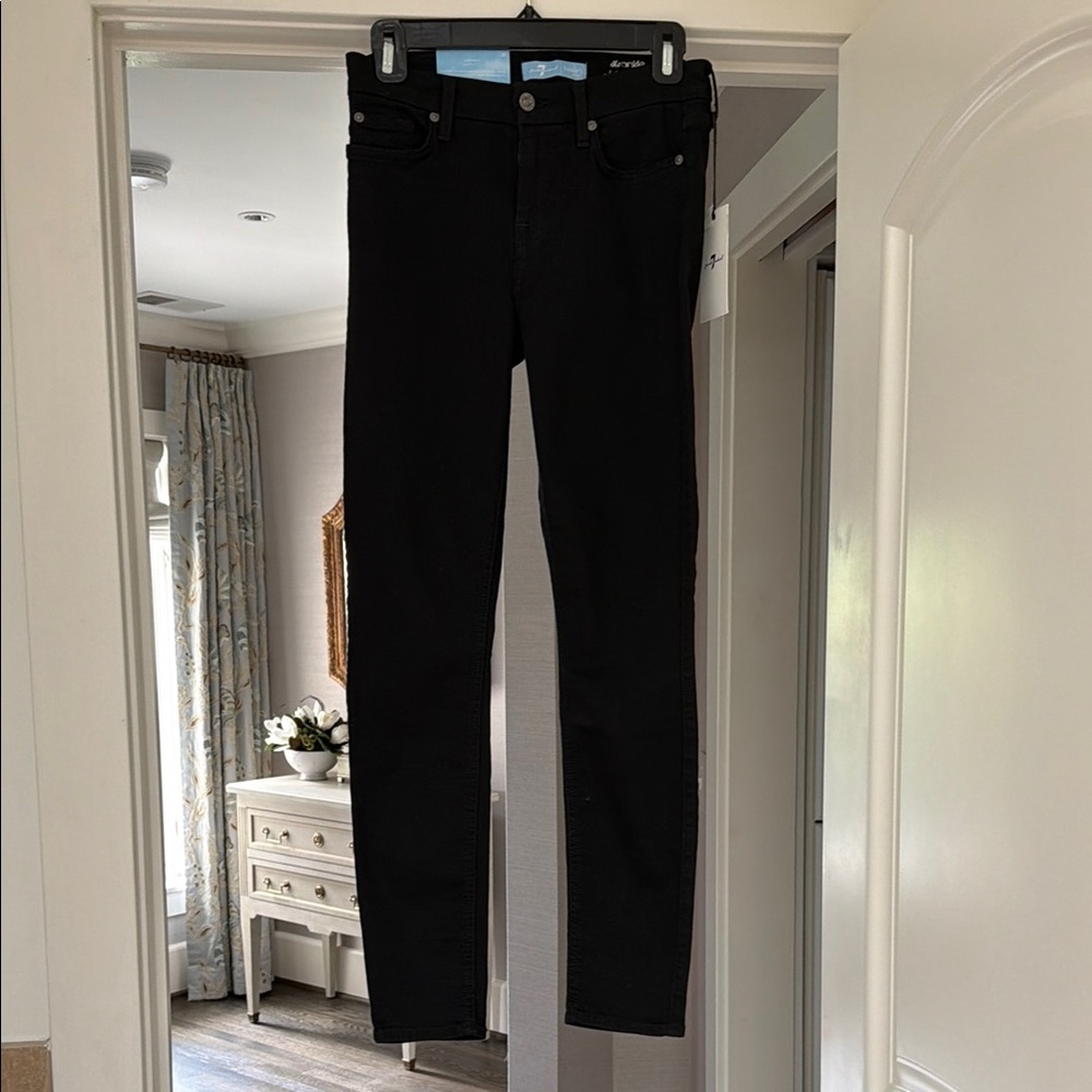 7 For All Mankind Black Skinny Jeans